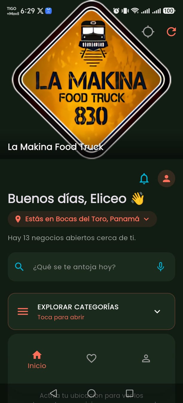 Pantalla de la app Guía 507 2