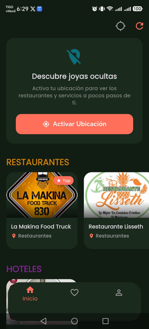 Pantalla de la app Guía 507 3